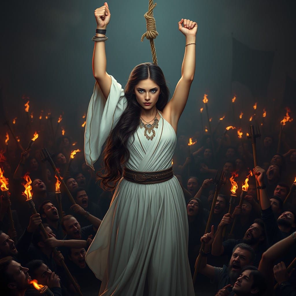 Regal Rebel Defies Oppressors on Gallows