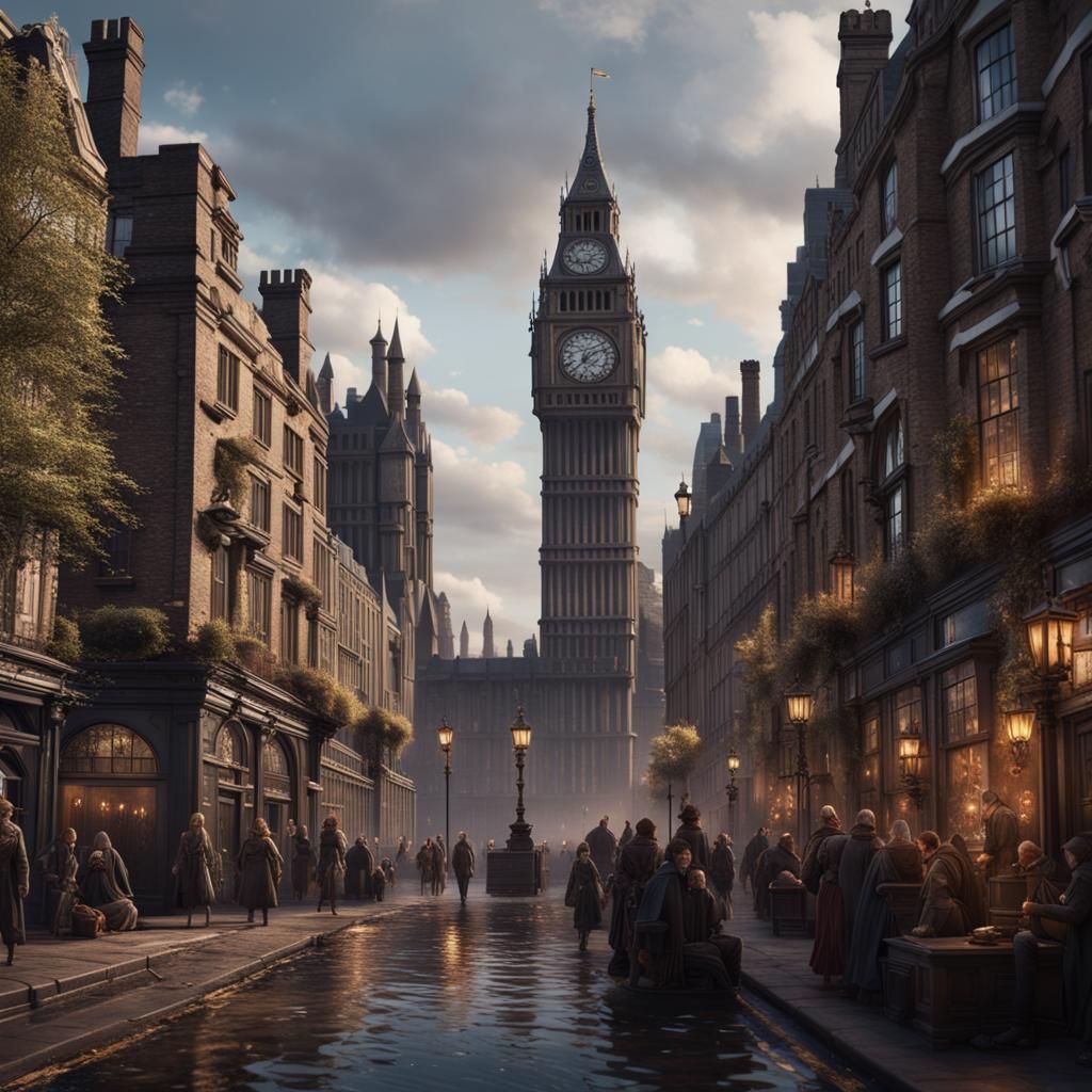 People of London: Detailed Fantasy Concept Art