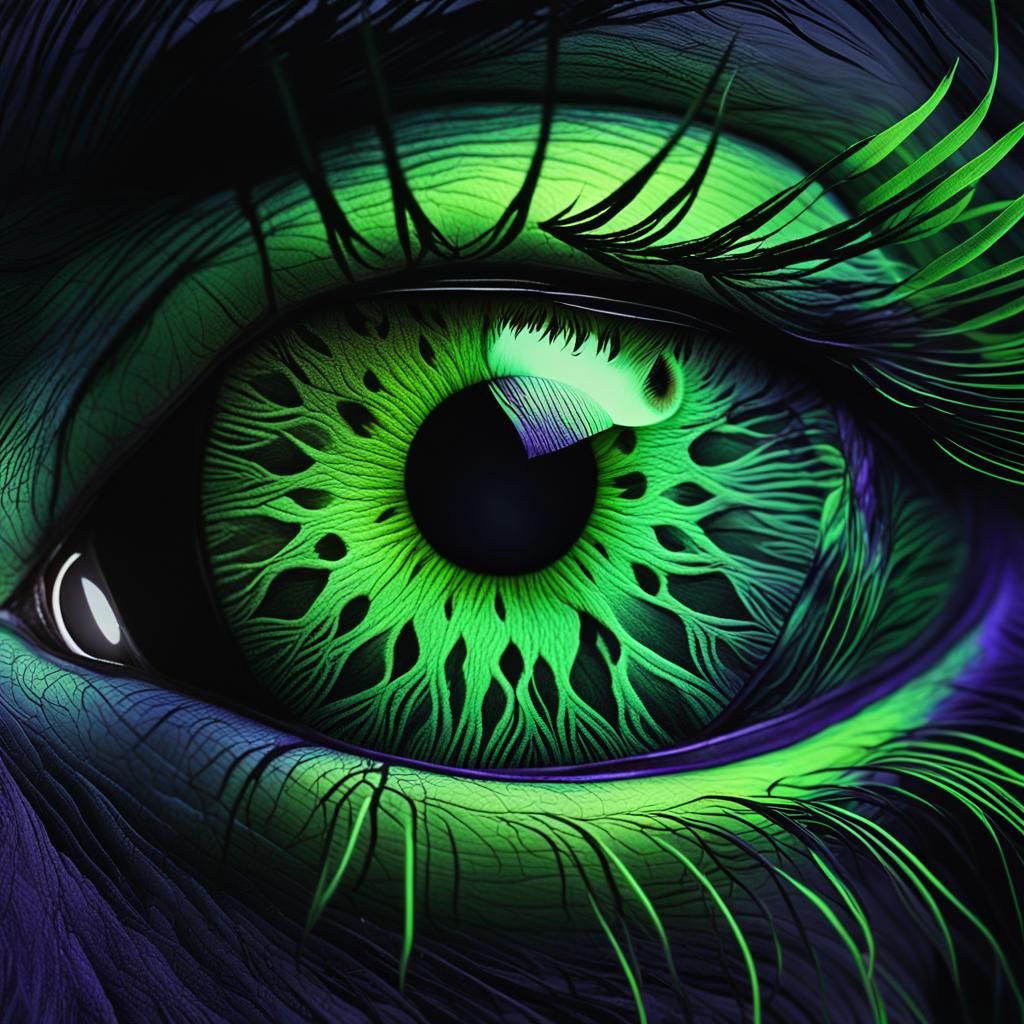 Glowing Green Eye Fantasy Concept Art