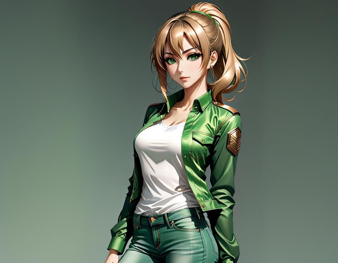 Anime Girl in Jeans, Adi Granov Comic Style