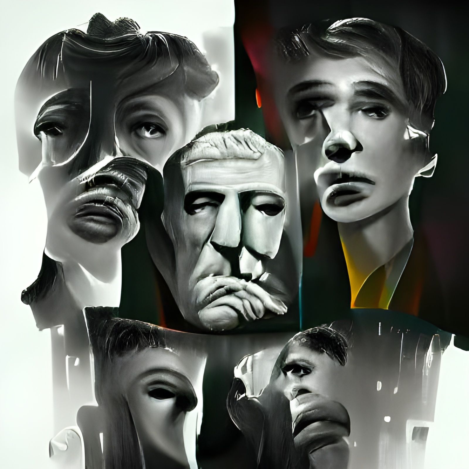 Julius Caesar: Five Portraits in Fauvist Film Noir Style
