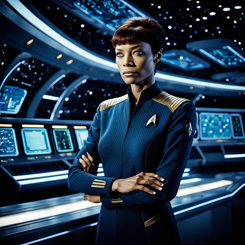 T'Pol on Star Trek Enterprise Bridge, Cinematic Sci-Fi