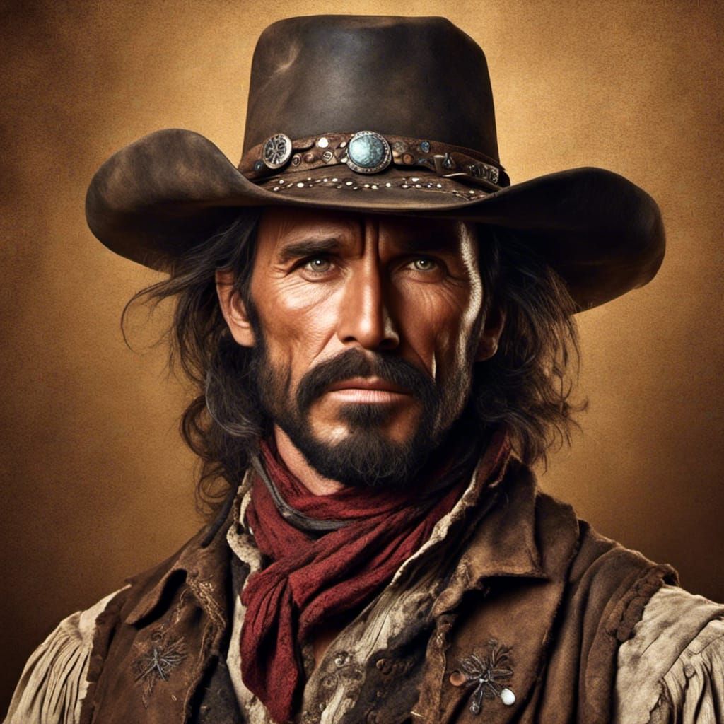 Cowboy Outlaw: A Digital Portrait Masterpiece