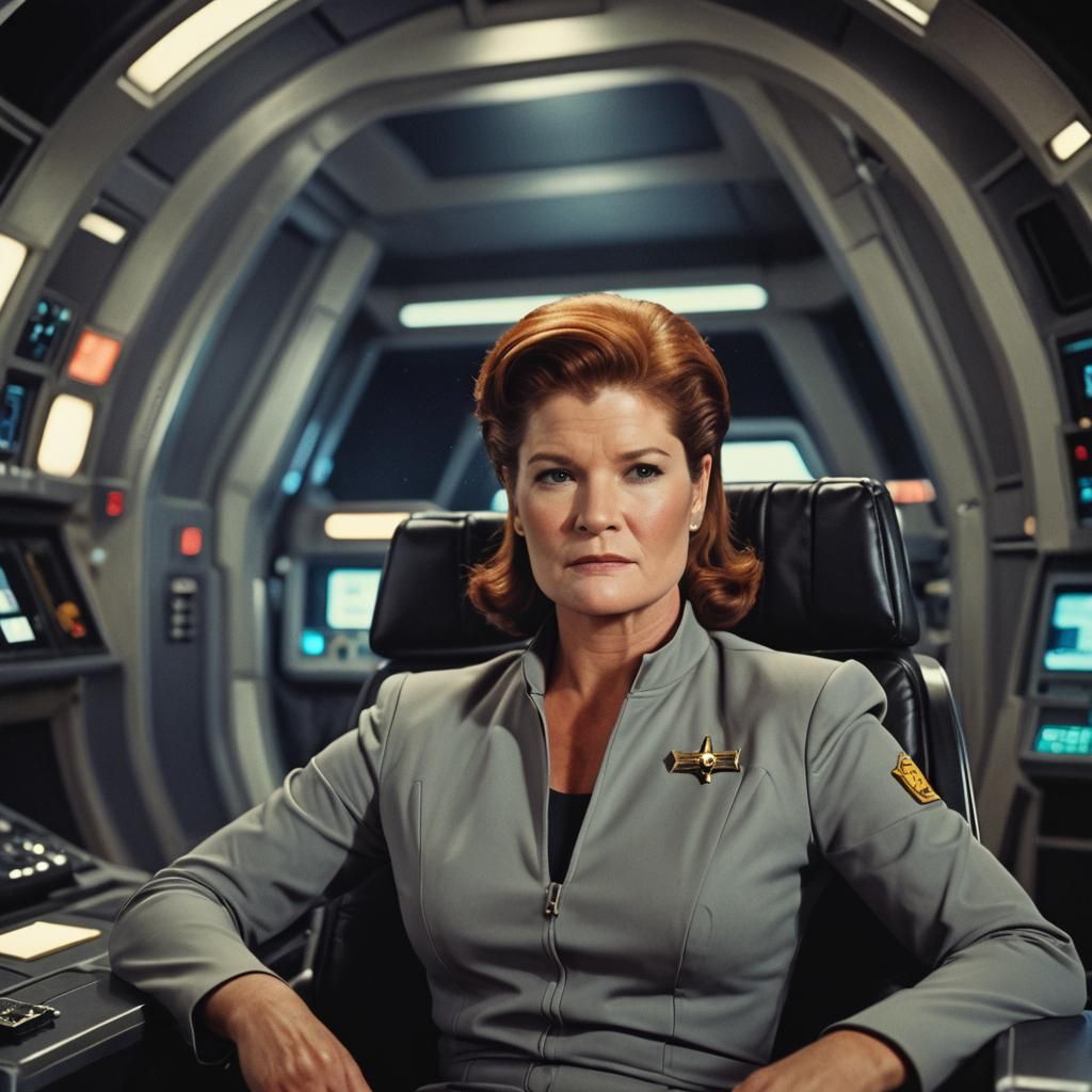 Kate Mulgrew as Captain Janeway in Star Trek
