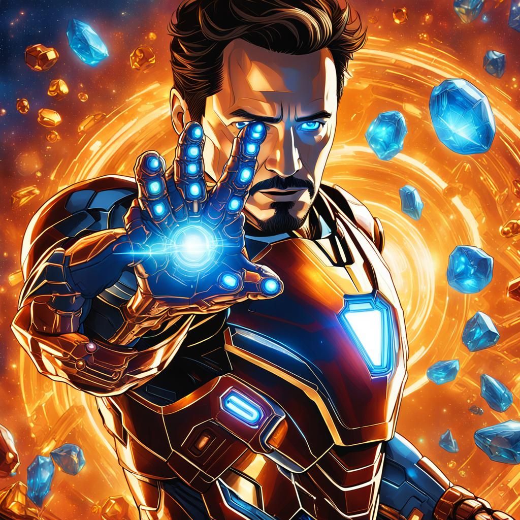 Iron Man Snaps Fingers with Infinity Gems