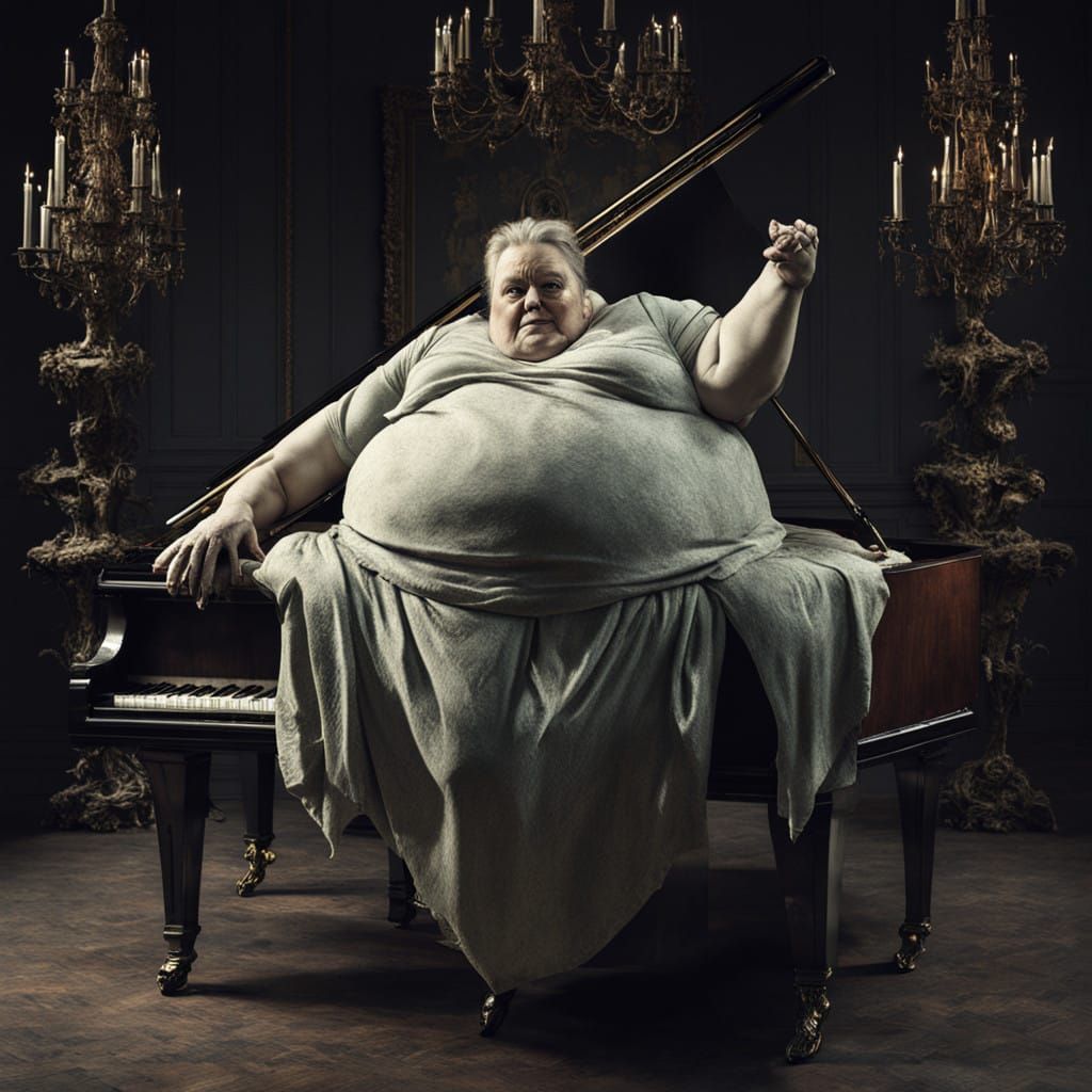 Morbidly Obese Woman Buried in Grand Piano, Grim and Unsettl...