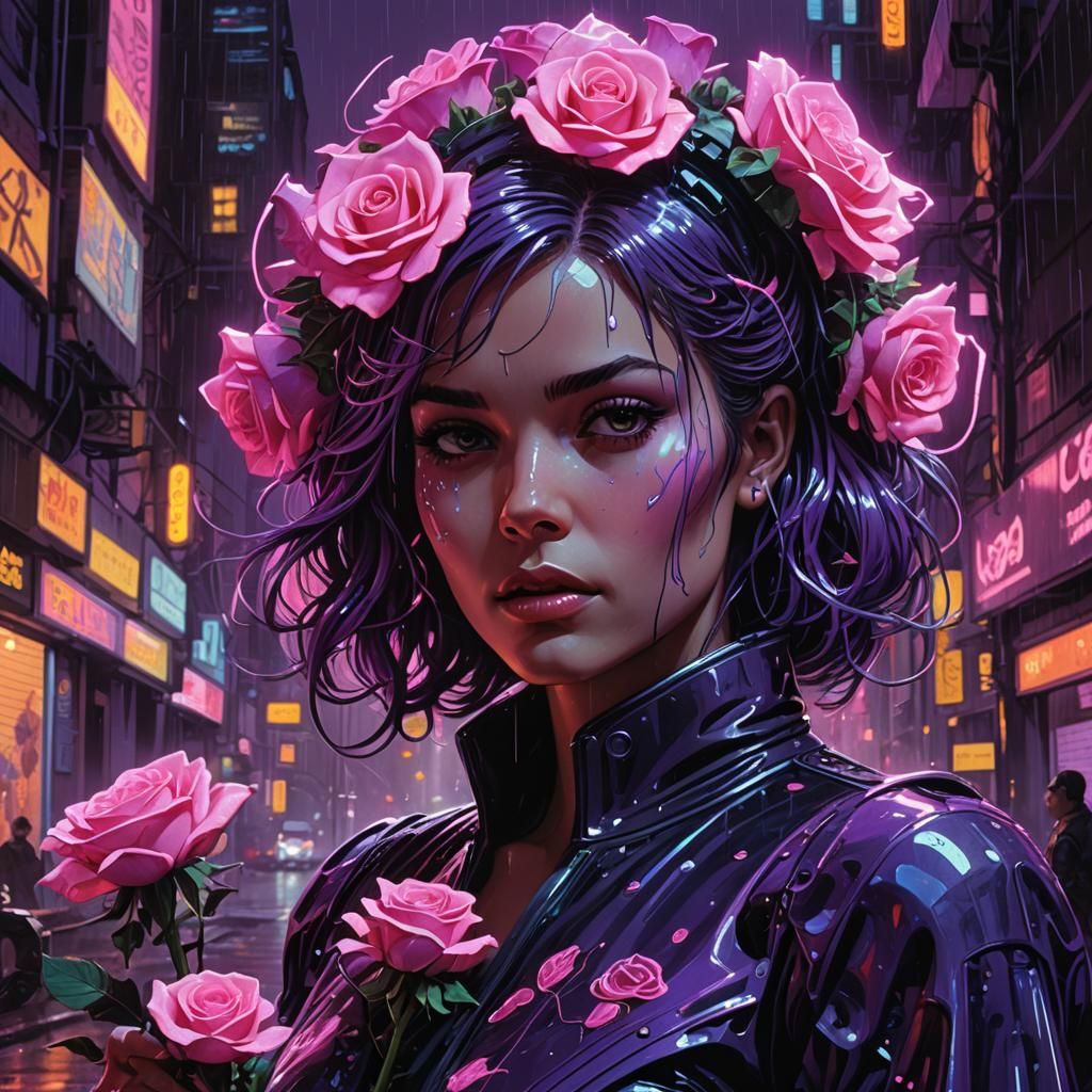 Pink/Purple Cyberpunk Girl