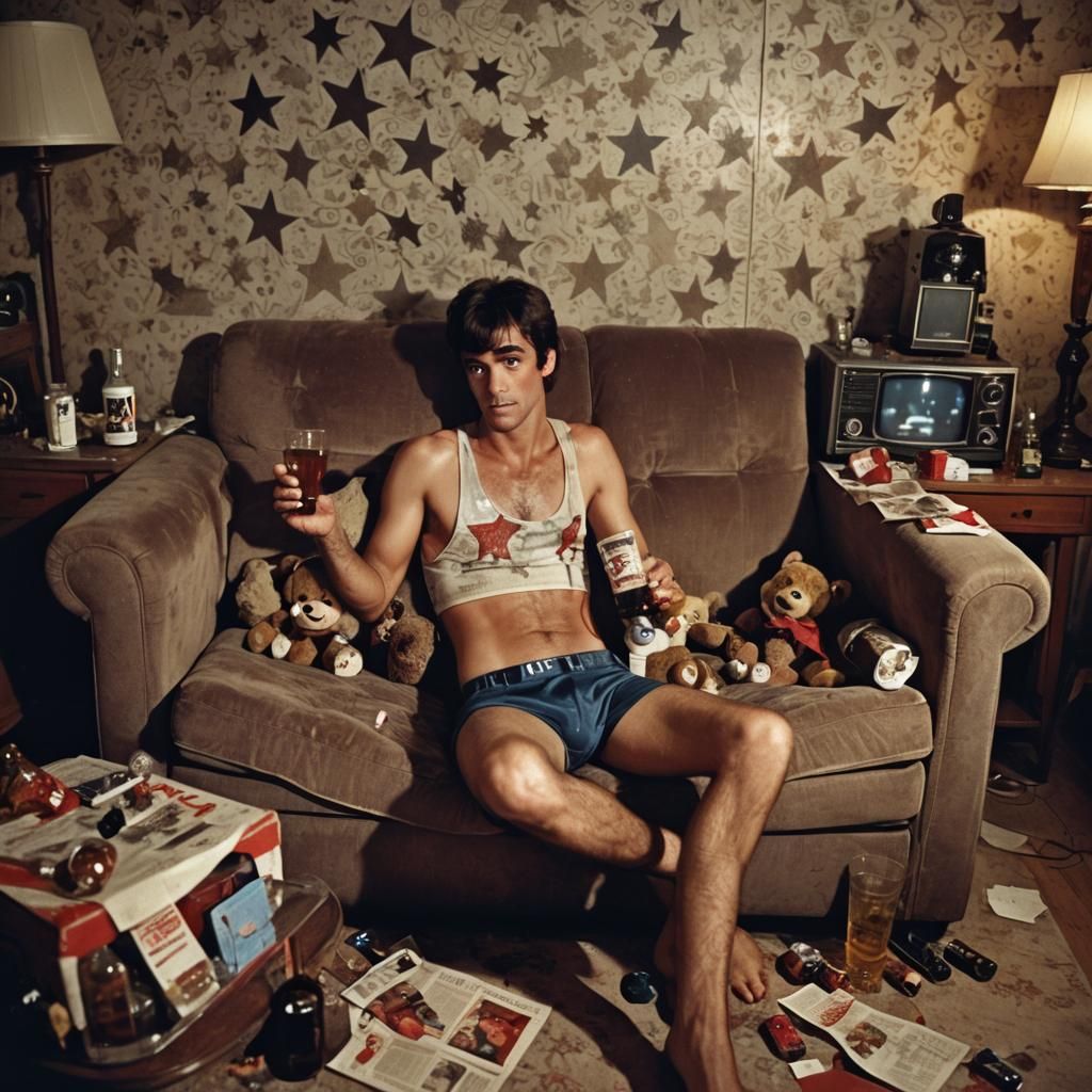 Goldorak's Weary Night: A Nostalgic Cinematic Still