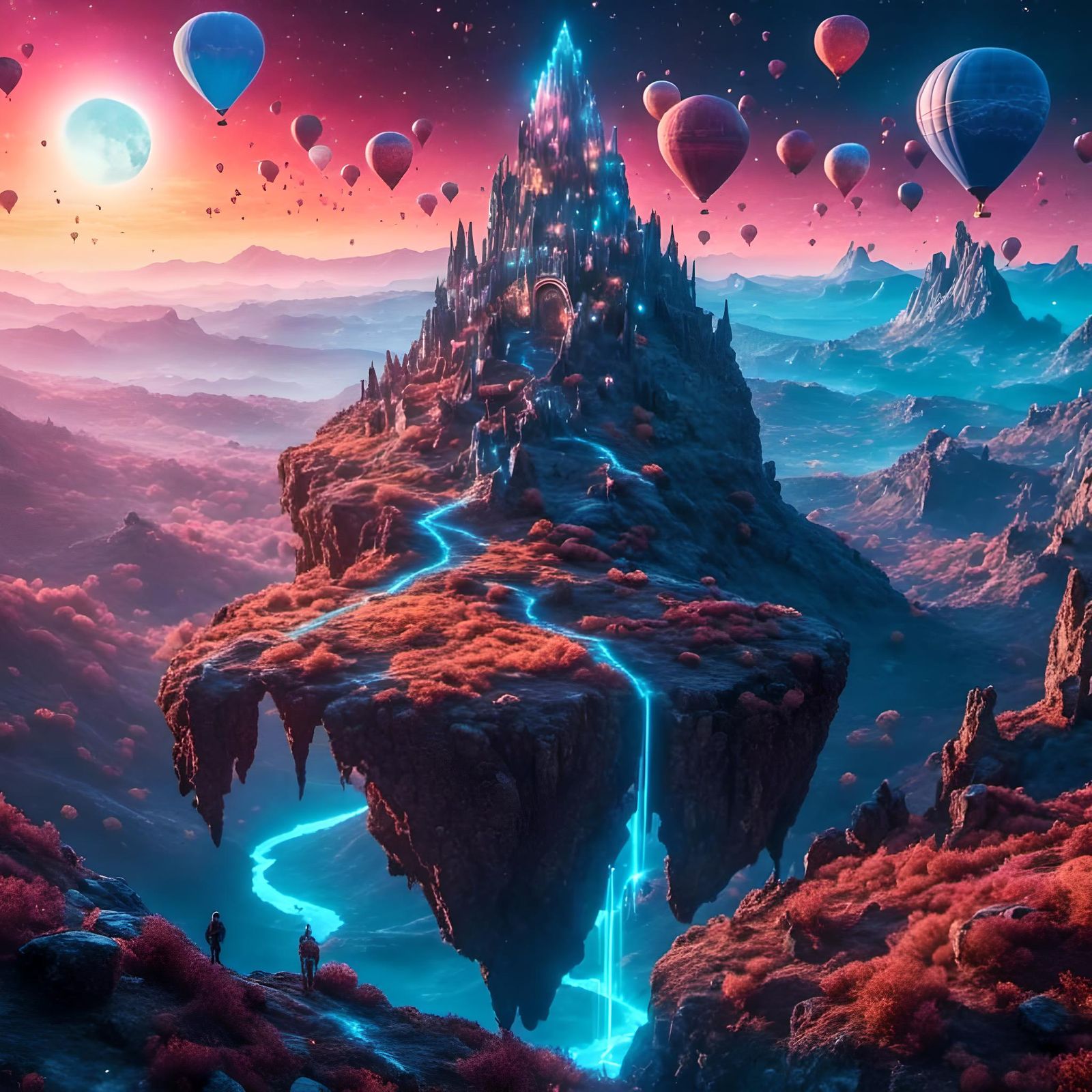 Roger Dean Inspired Alien Landscape with Lora