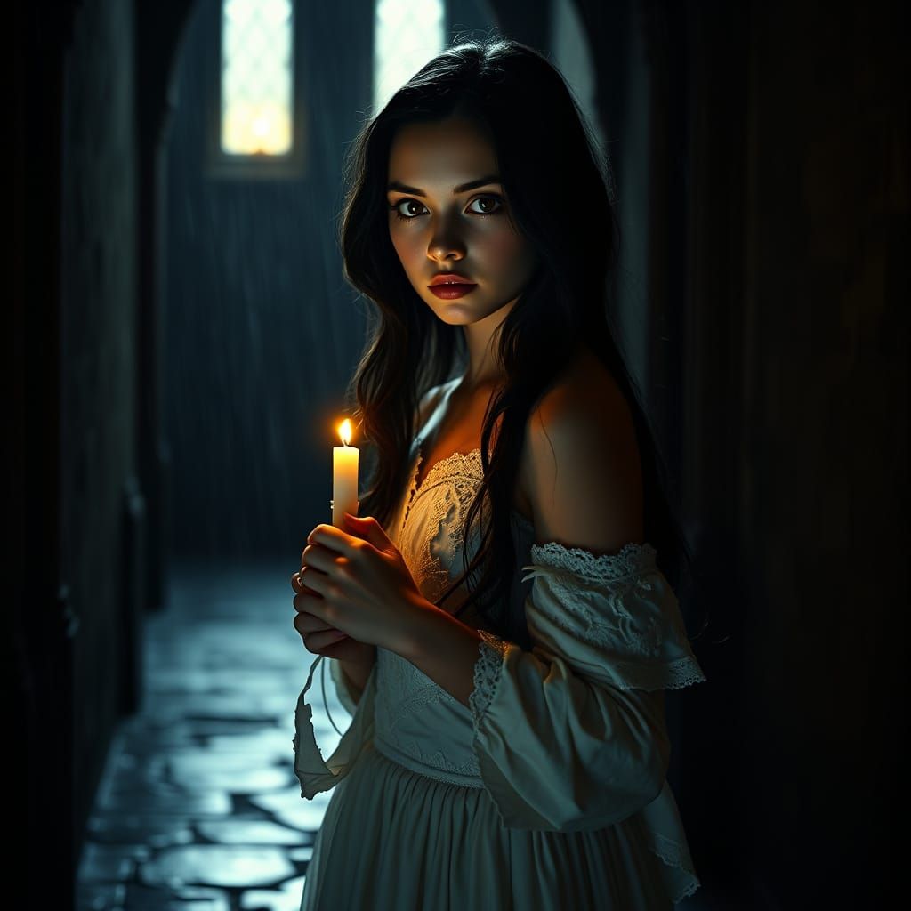 Elegant Enigma in Shadows