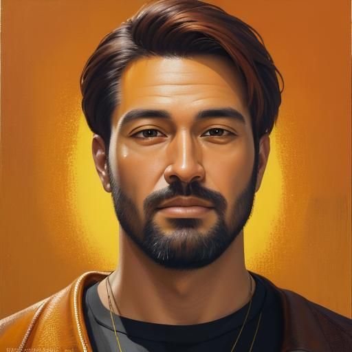 Captivating Portrait in Vivid Oil Painting Style