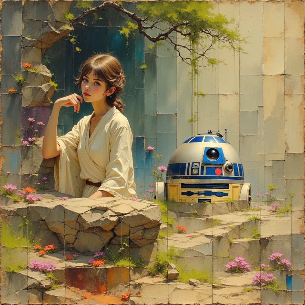 Princess Leia and R2-D2 Together