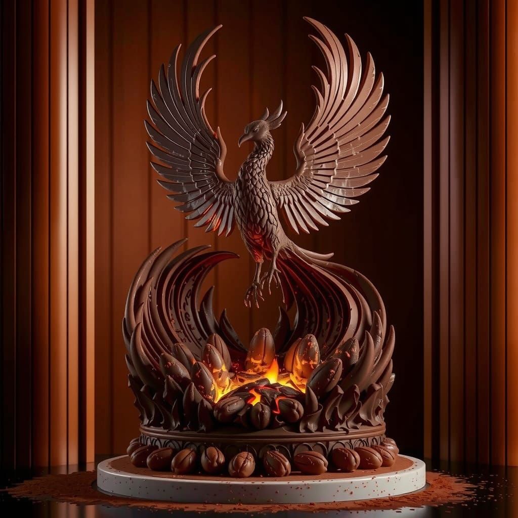 Phoenix chocolate sculpture