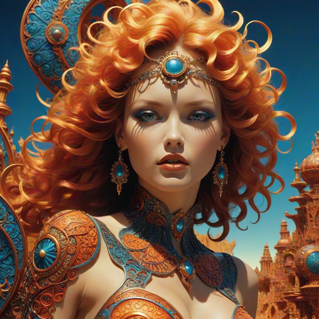 Julie from Heavy Metal 2000 in Digital Matte Painting