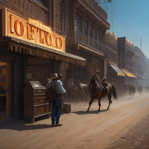 Cowboy in Golden Light