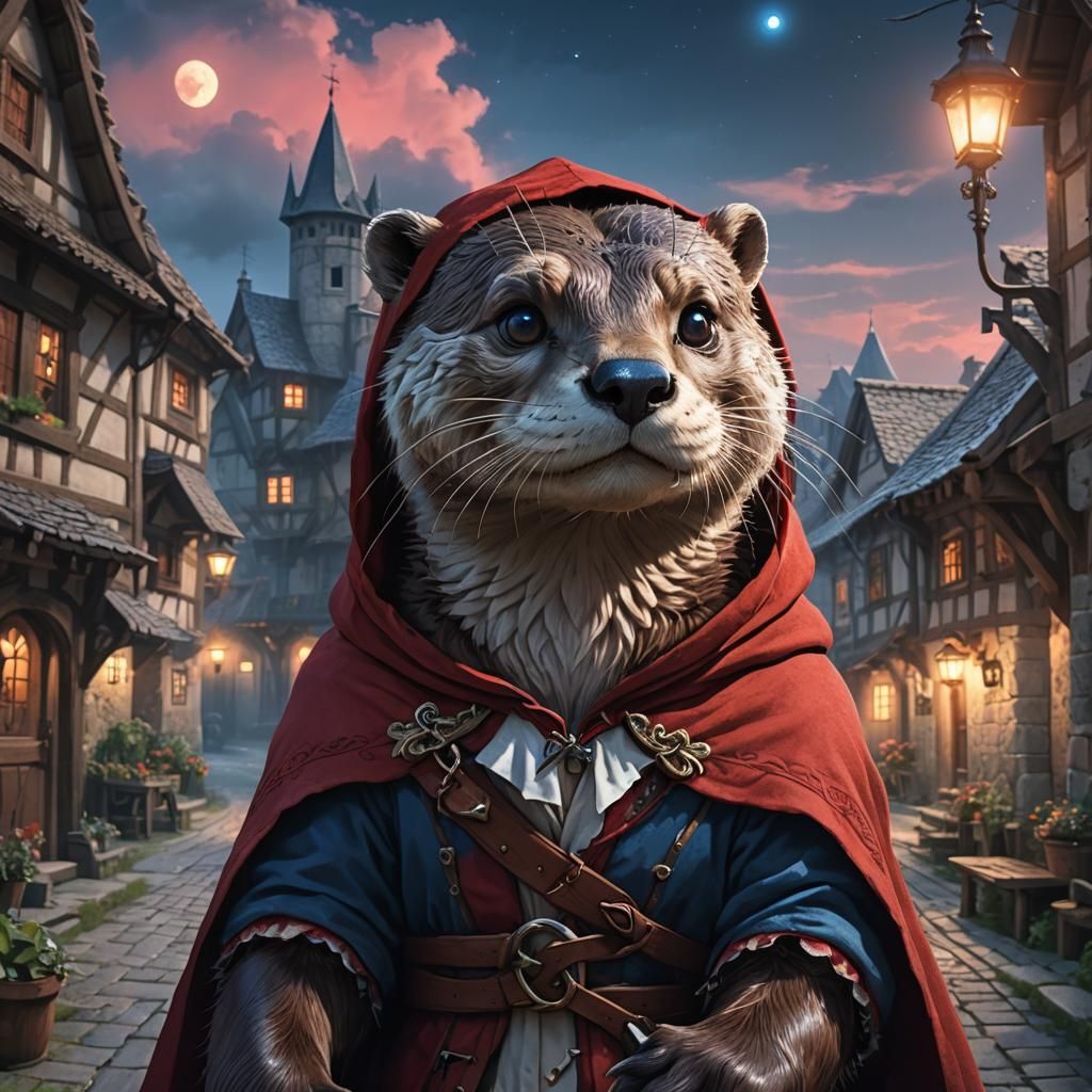 Otter red riding hood