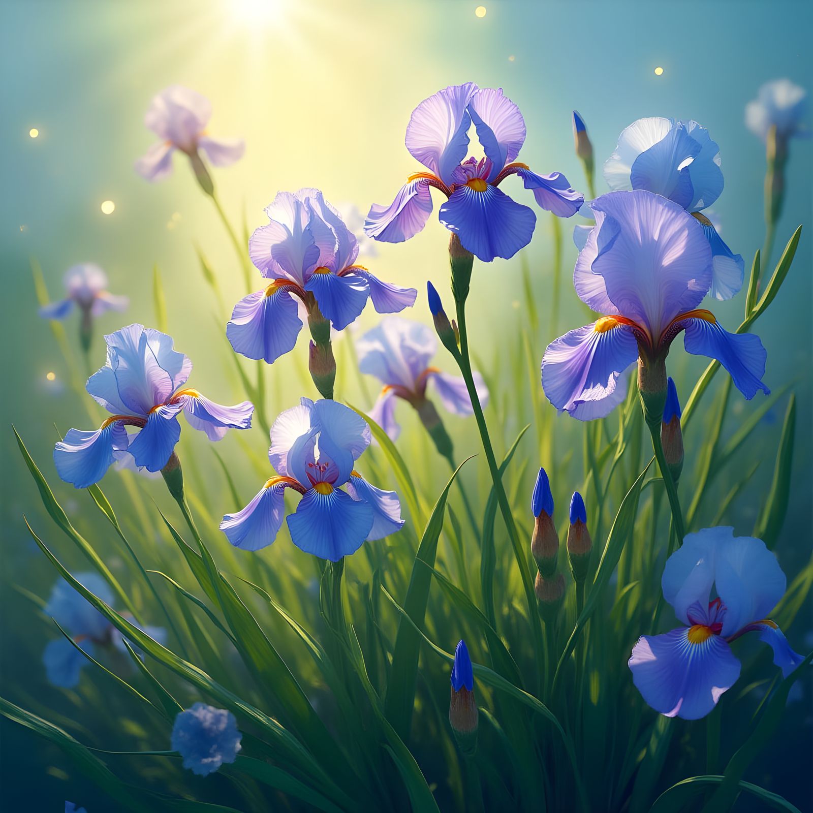 Vibrant Nature Symphony in Emerald Green