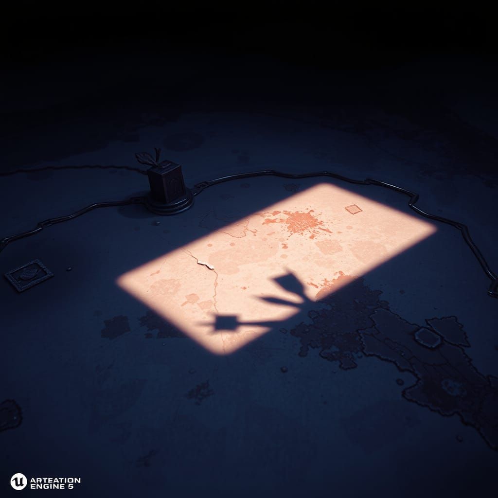 Mystical Shadow Emerges from Darkness in Vibrant Fantasy Wor...