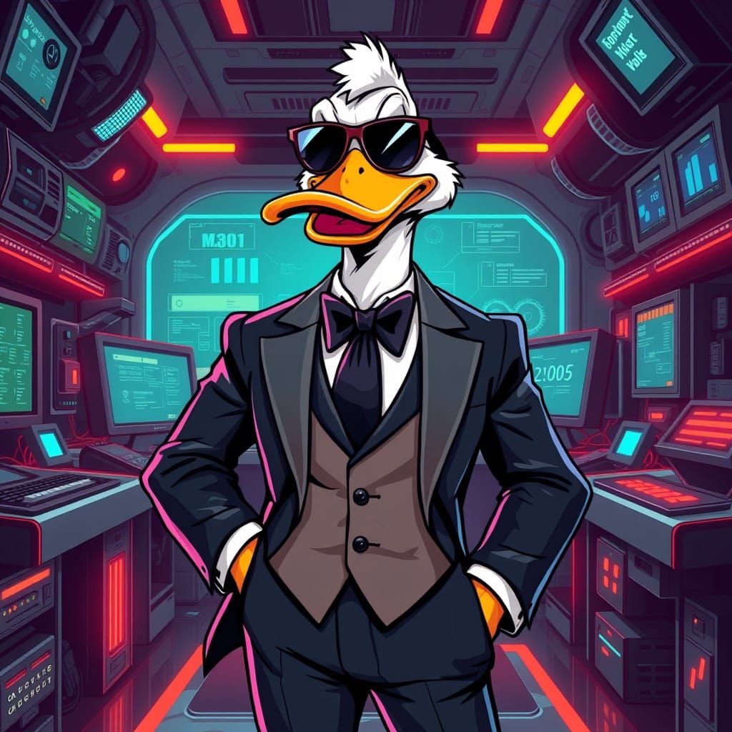 Super Secret Agent Duck in High-Tech Lab