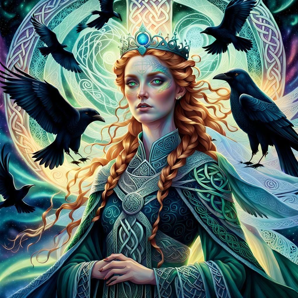 Celtic Queen Mór-Ríoghain in Fantasy Illustration