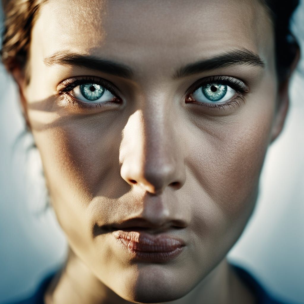 Cinematic Portrait of a Mysterious Woman in Vivid Color