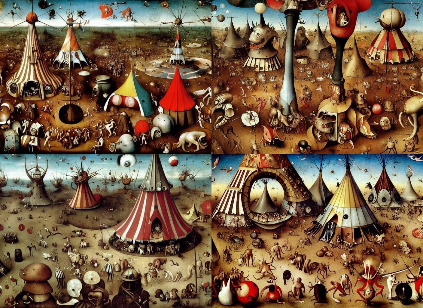 Hellish Circus Inspired by Bosch and Bruegel
