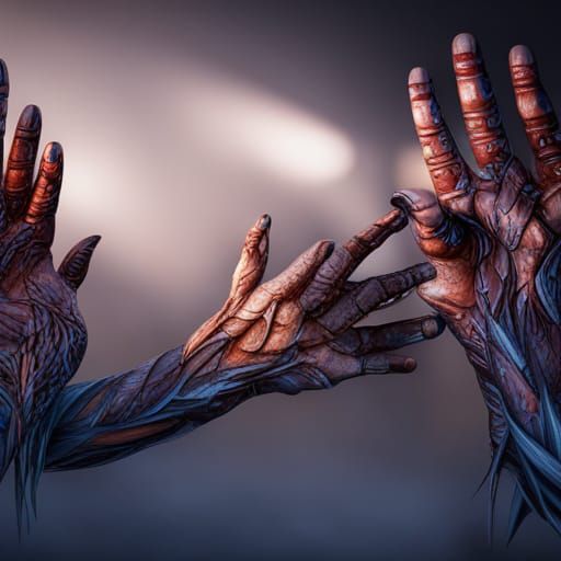 Intricate Wall of Hands: Fantasy Concept Art