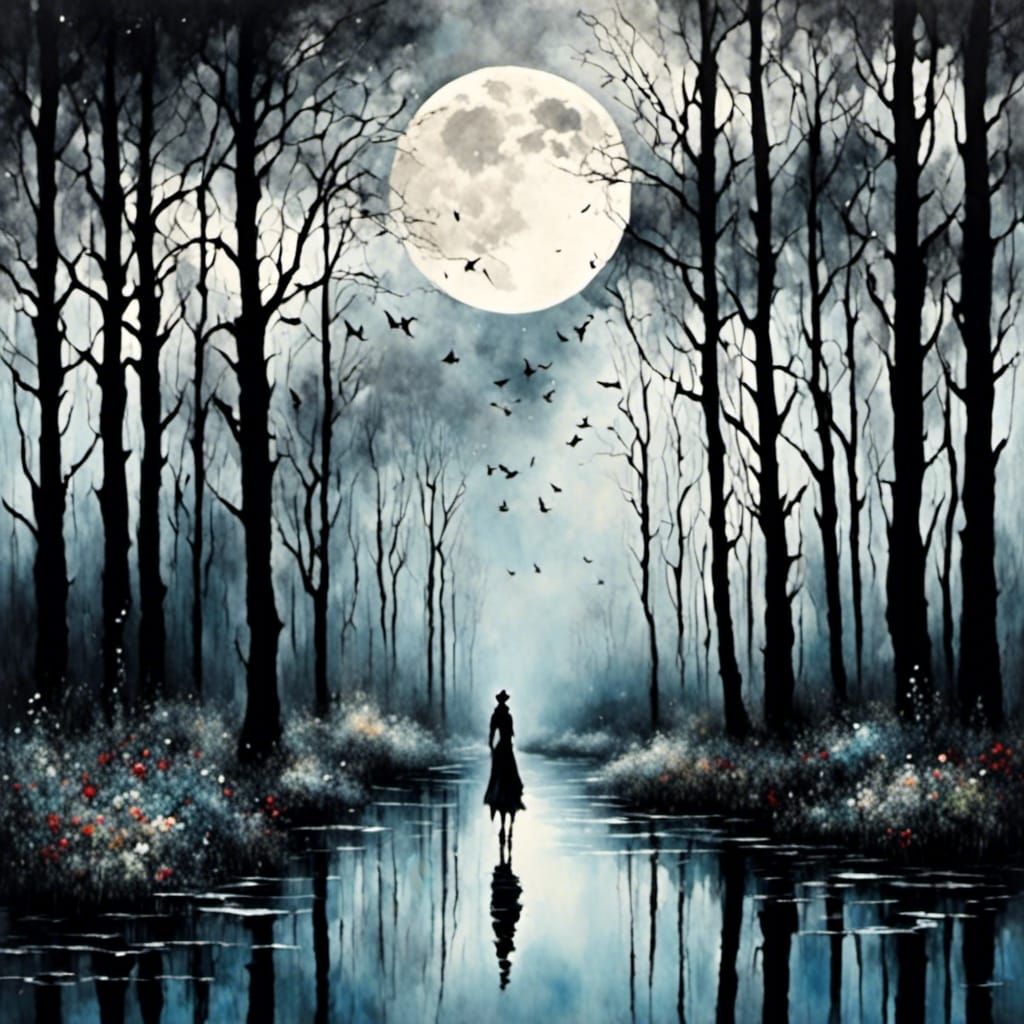 Midnight Garden of Good and Evil: A Dreamy Scene