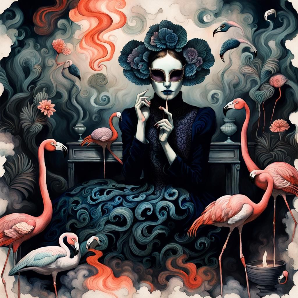 Shush...............don't disturb the flamingos