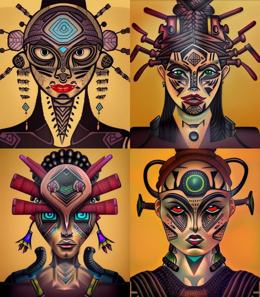 Abstraction of a female borg I.