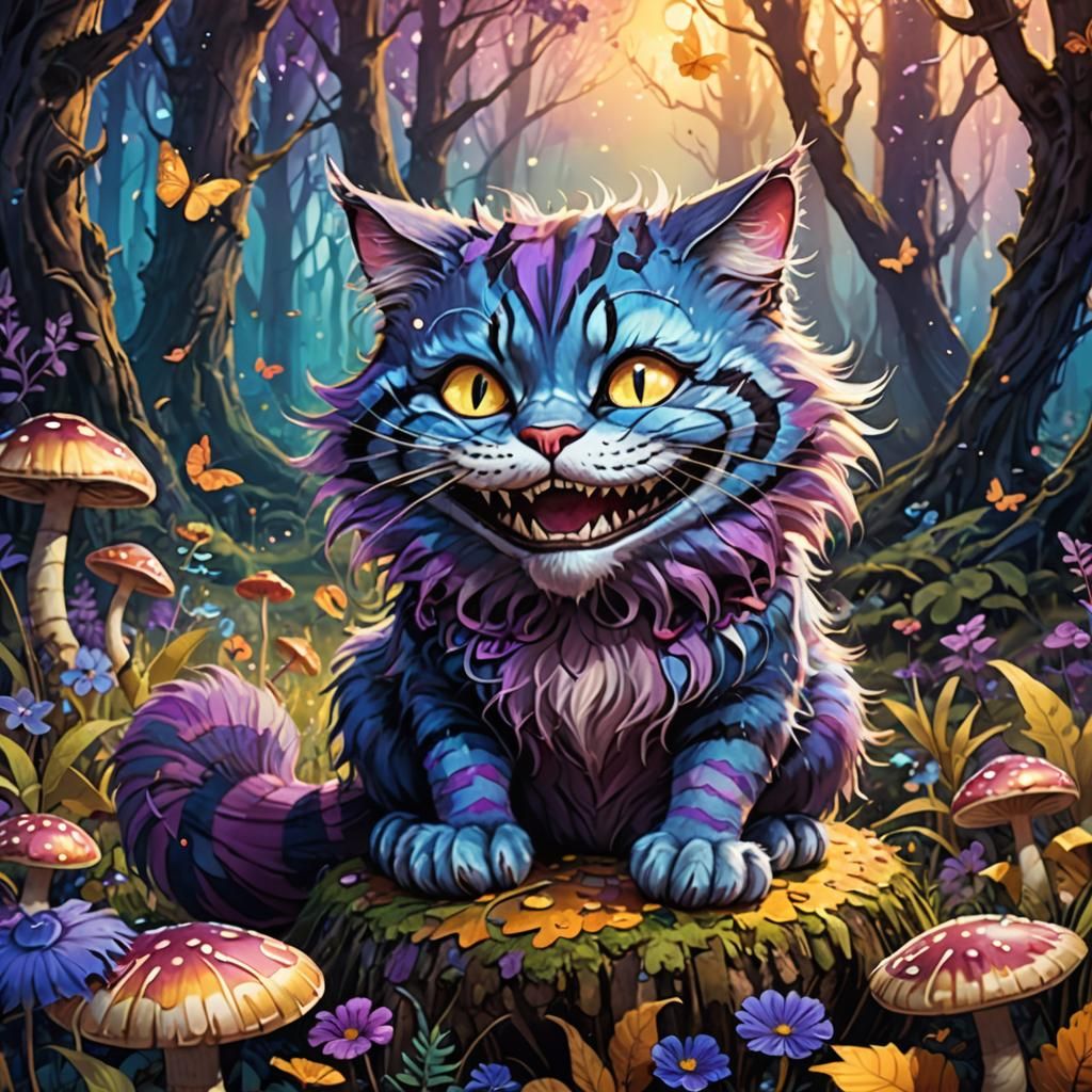 The cheshire cat having a bad hair day