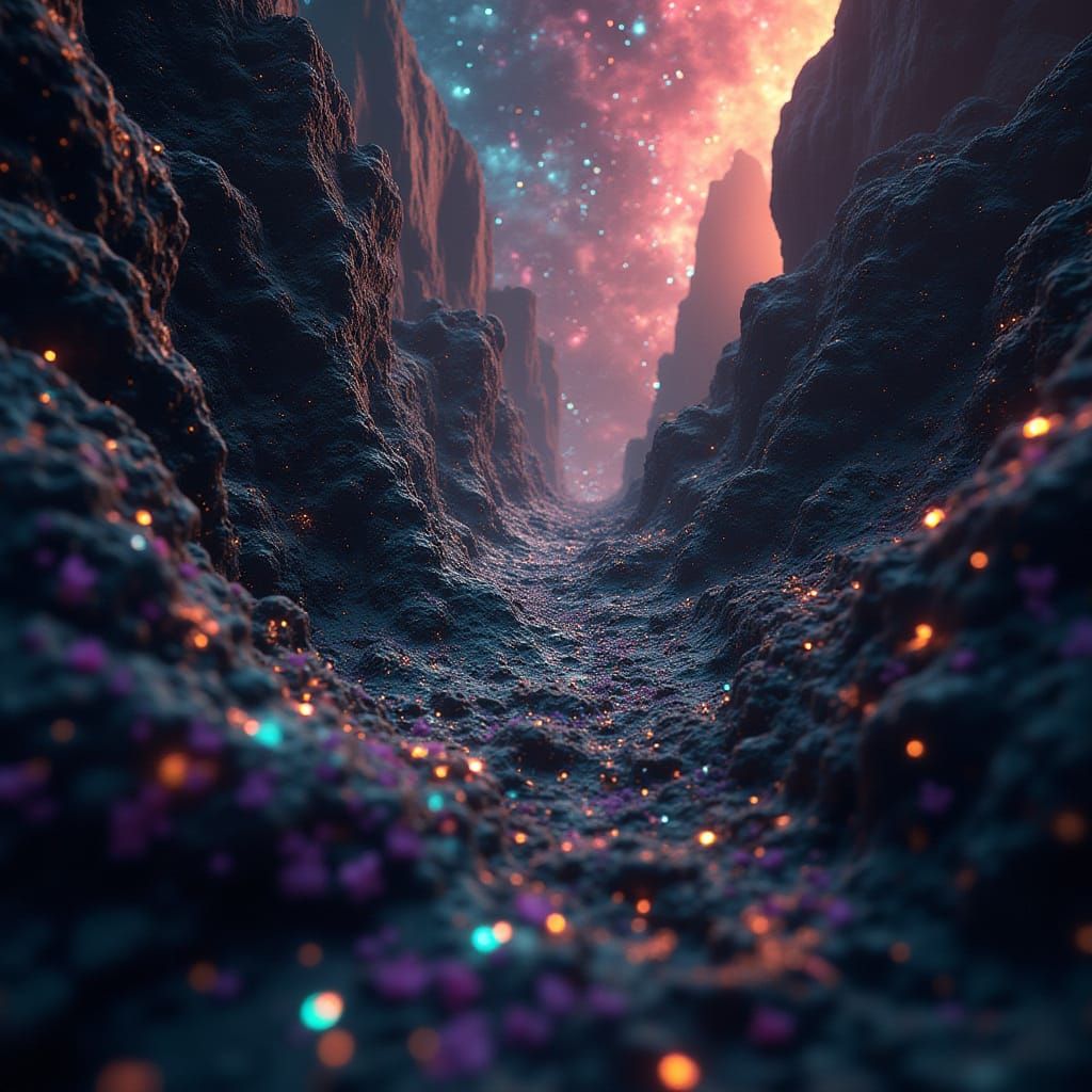 Multiverse Connection in Psychedelic Digital Art