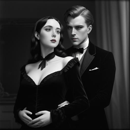 Miss Peregrine: Moody Monochrome Portrait in Cecil Beaton St...