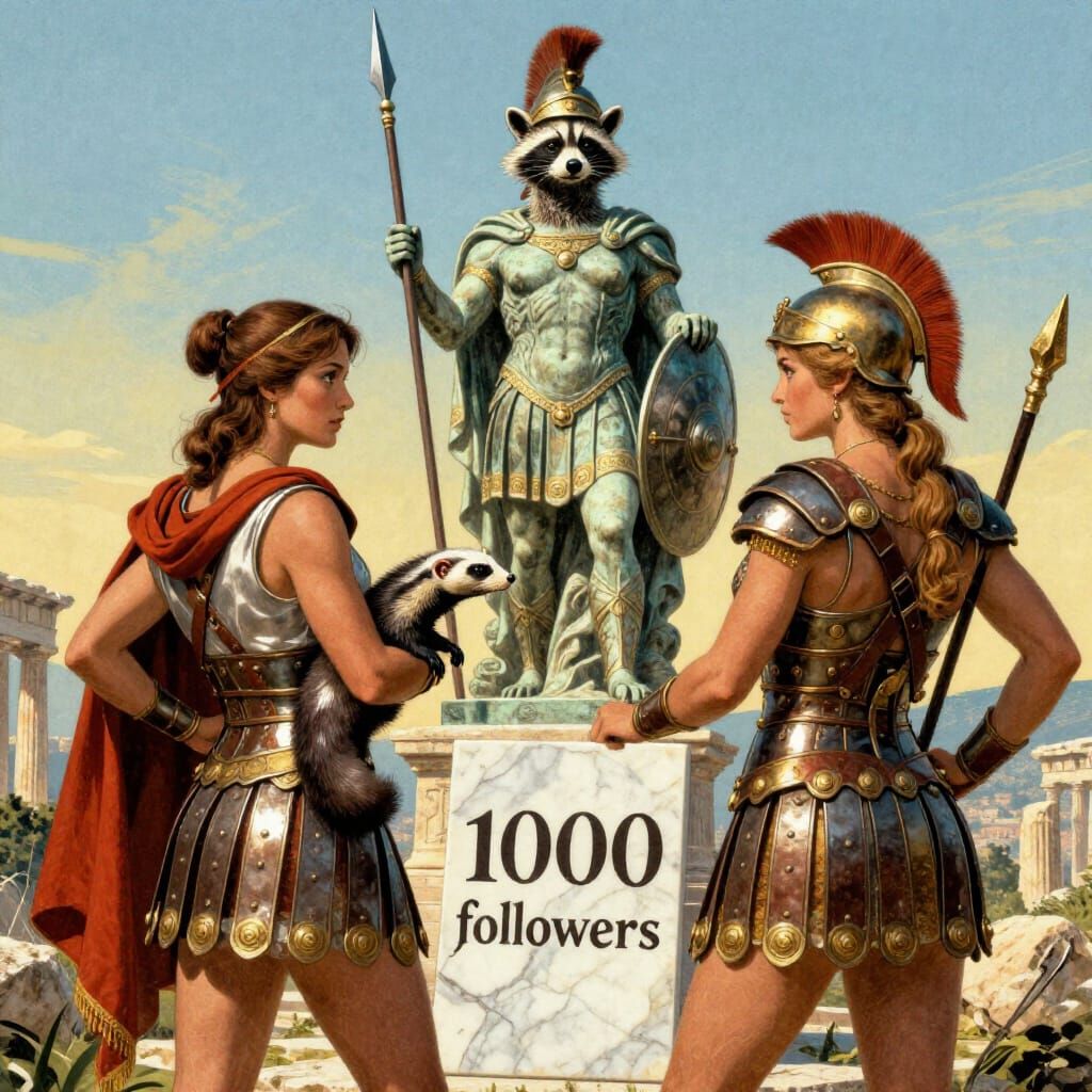 Ancient Greek Warrior Women Celebrate 1000 Followers