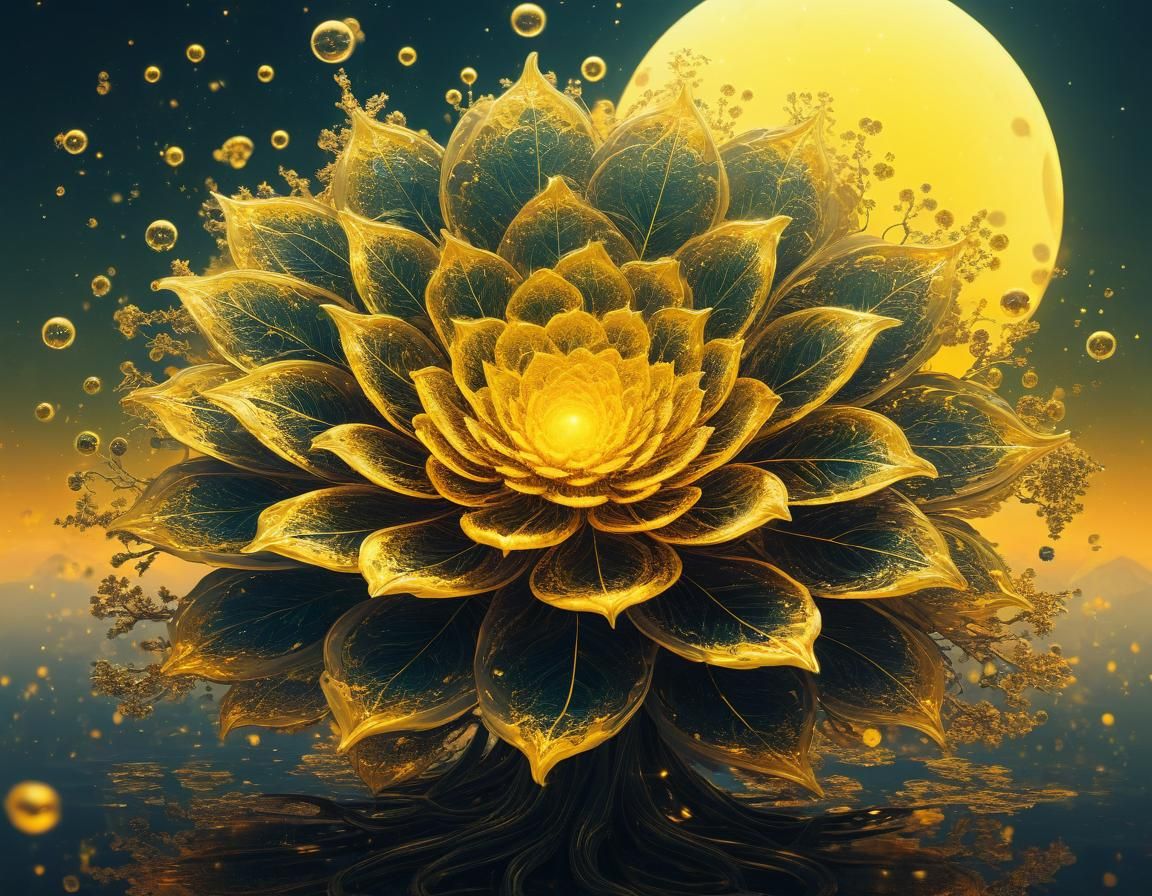 Ethereal Floral Art in Abstract Surreal Style