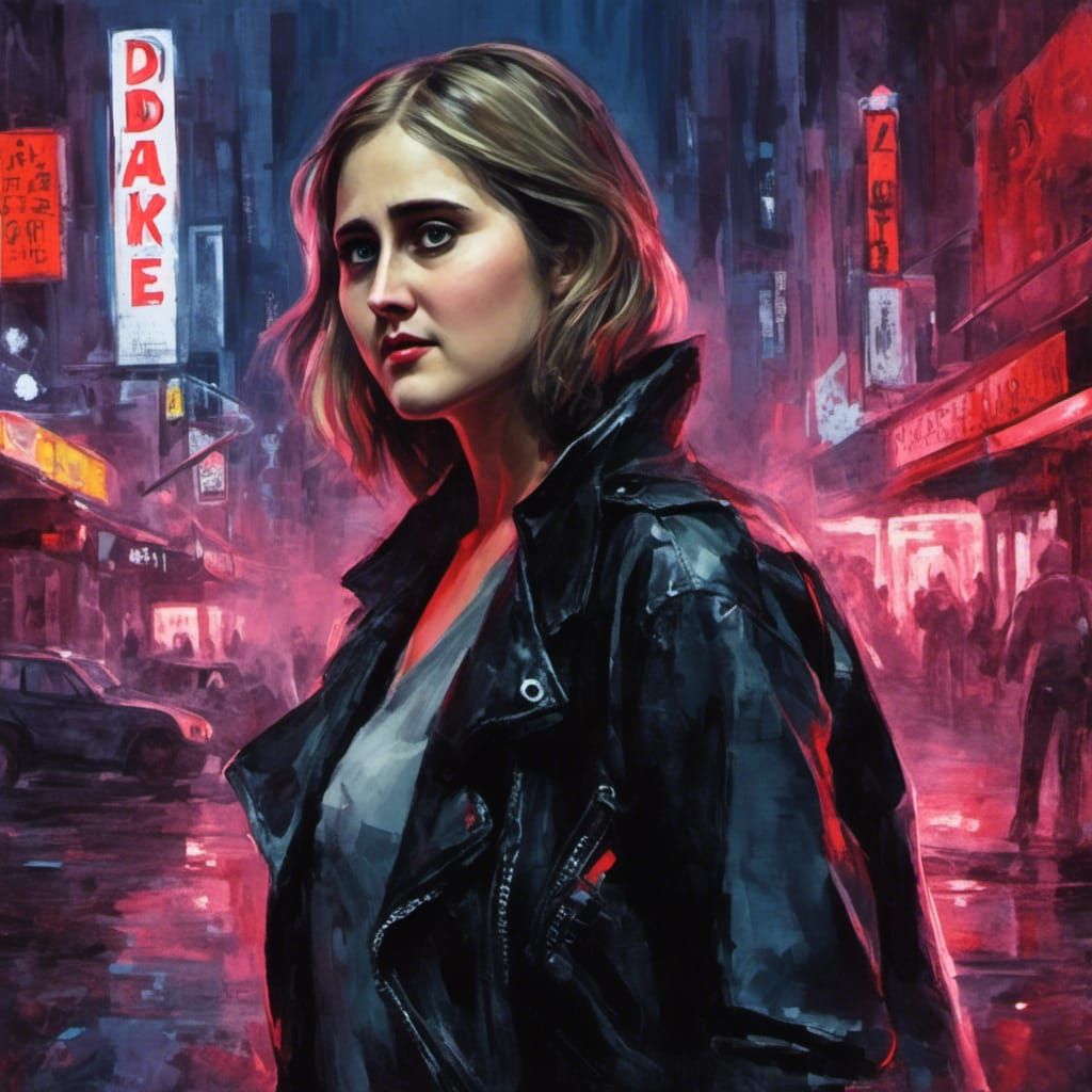 Heavy Metal Queen in Cyberpunk New York City