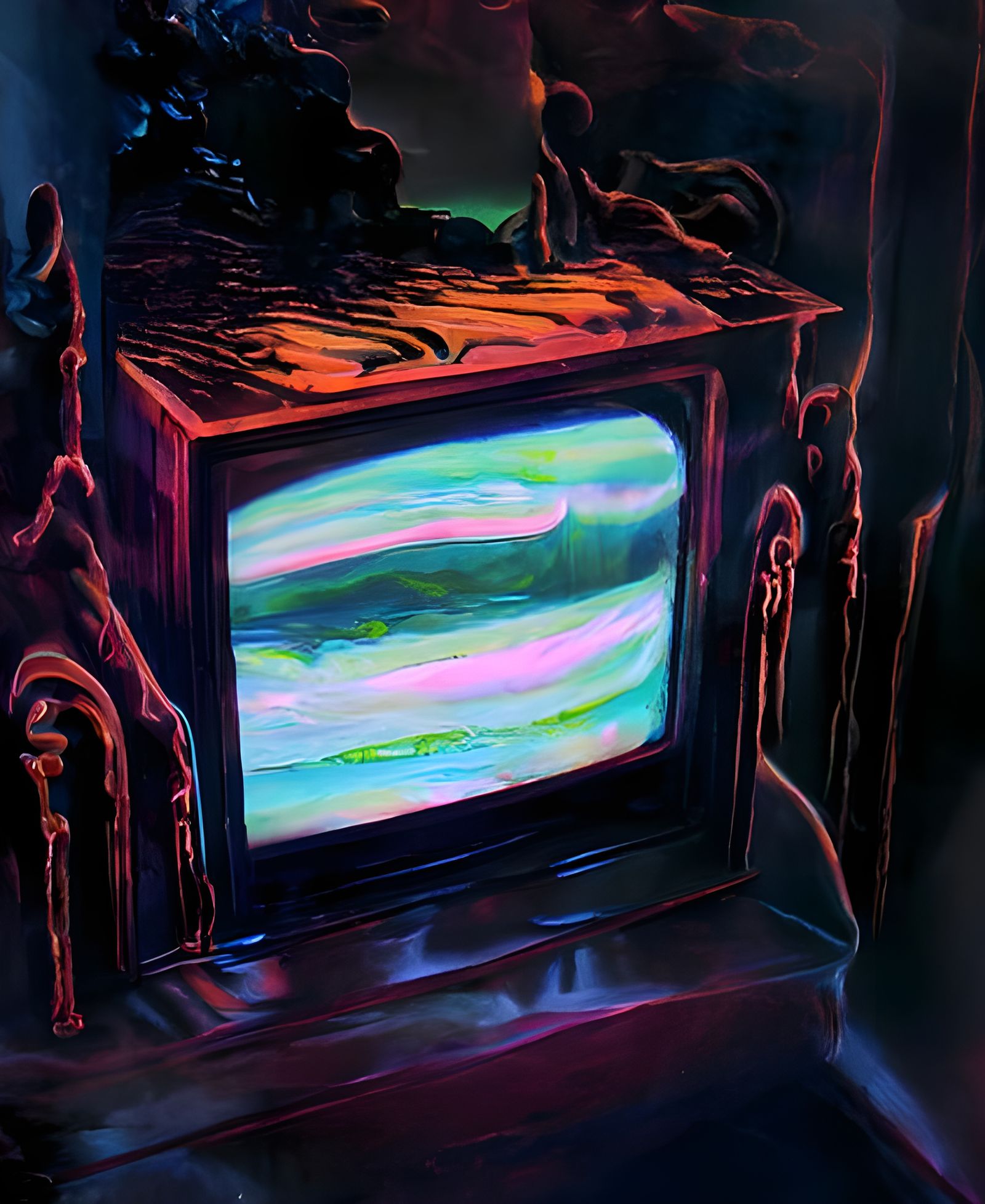 Eerie Analog TV Images: Psychedelic Sci-Fi Art
