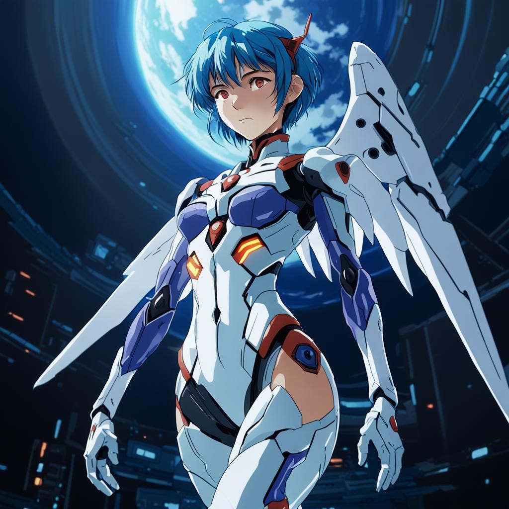 Ayanami Rei in Studio Ghibli Anime Style