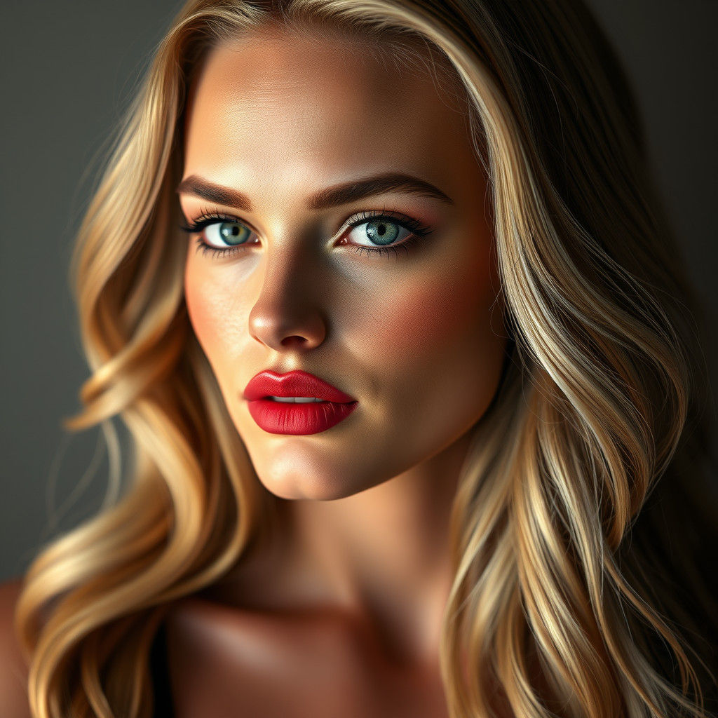 Composite Woman Portrait in Style of Rutkowski and Mucha