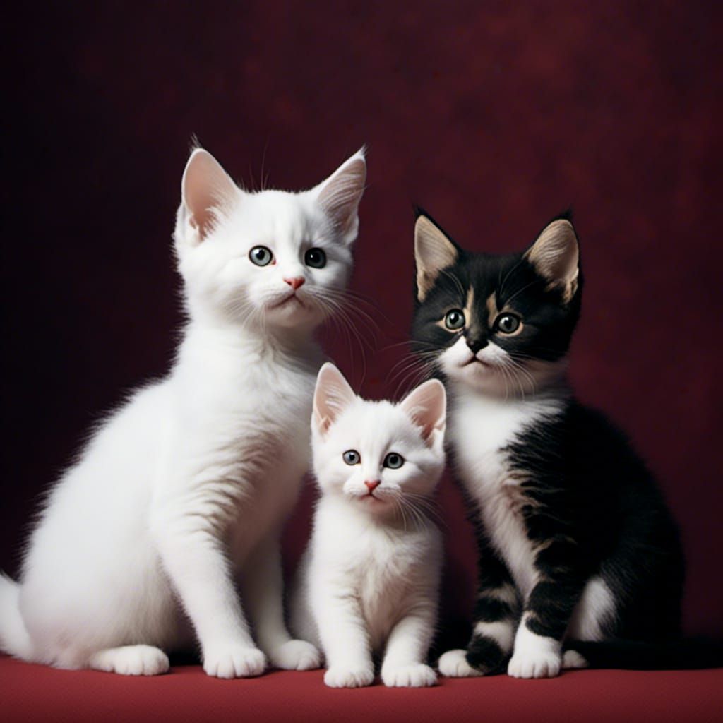 Playful Kittens Illustration