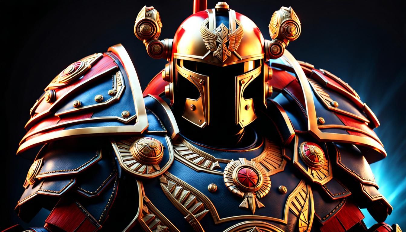 Futuristic Roman Centurion Space Marine in Powered Armor