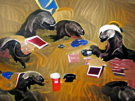 Honey Badgers' Velvet Poker Brawl