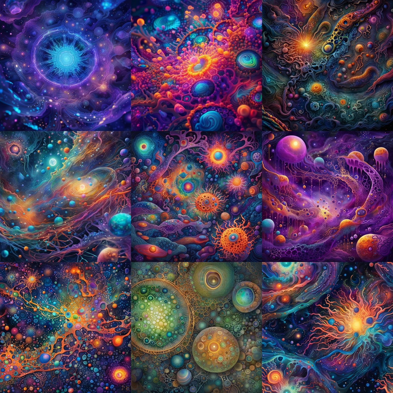 Cellular Life: Holographic Astral Cosmic Illustration