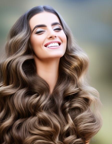 Elegant Woman Portrait in Hyperrealistic Style