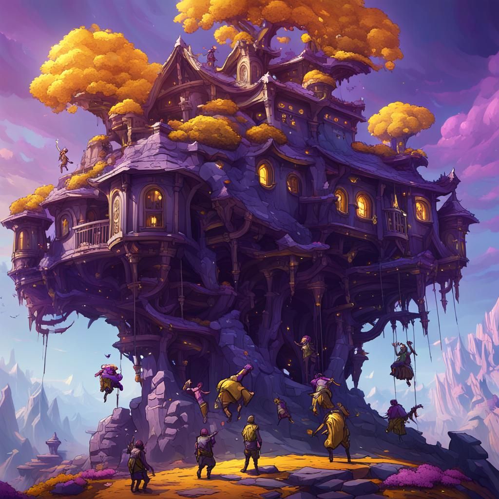 Fantasy Lizard House with Children, Detailed Concept Art