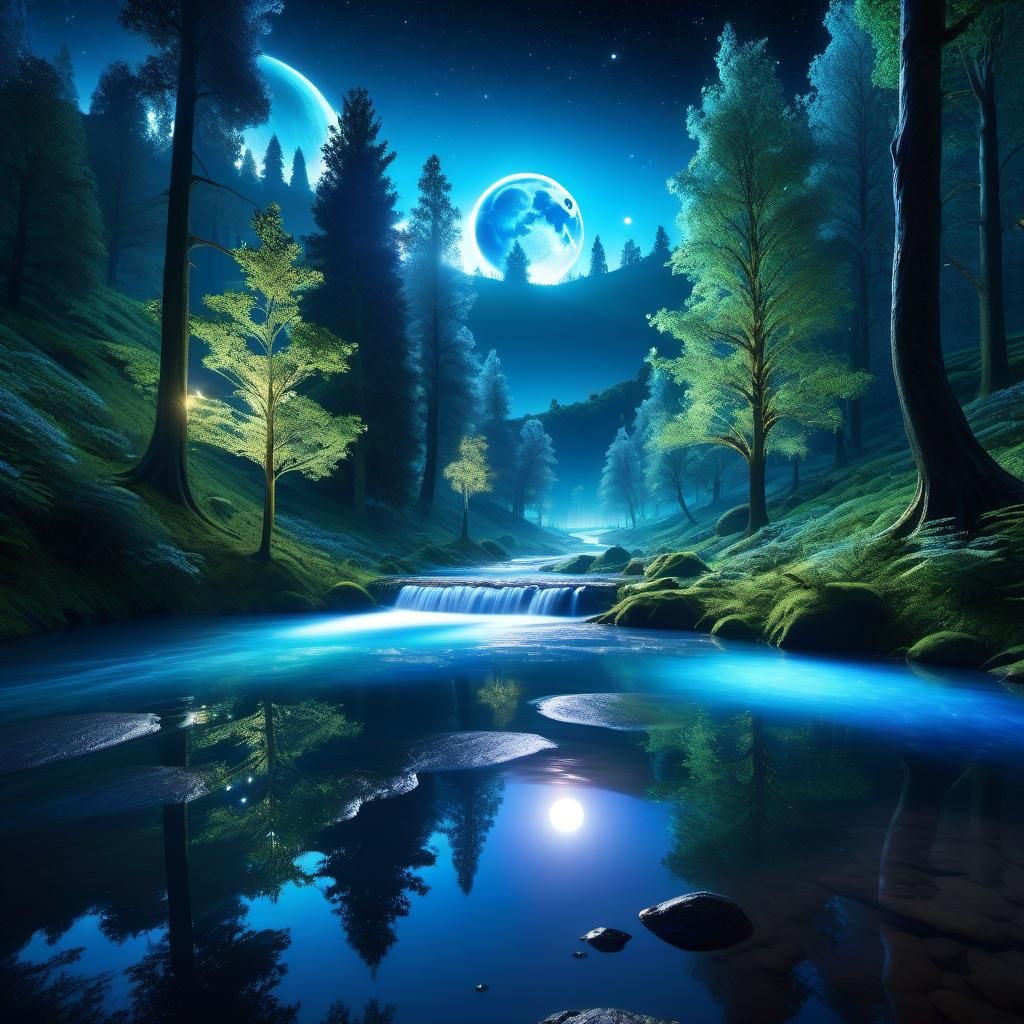 Enchanted Forest Planet View in Space