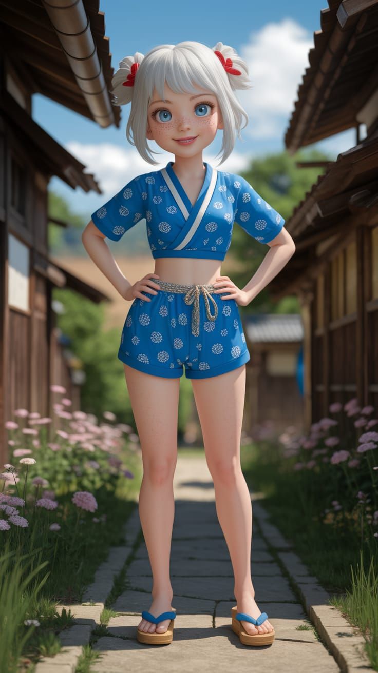 Confident Tomboy in Summer Village, Anime Style