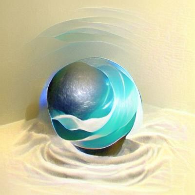 Swirling Tidal Sphere as 3D Render