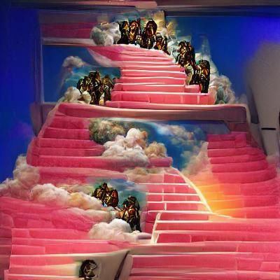 Monochrome Stairway to Heaven Conceptual Image
