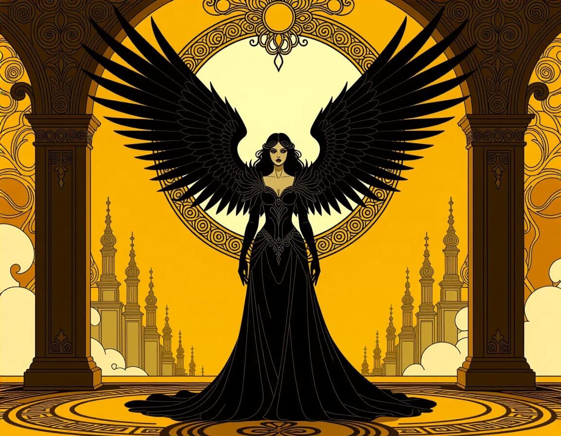 Dark Fantasy Scene with Ornate Details